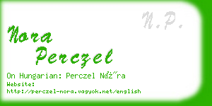 nora perczel business card